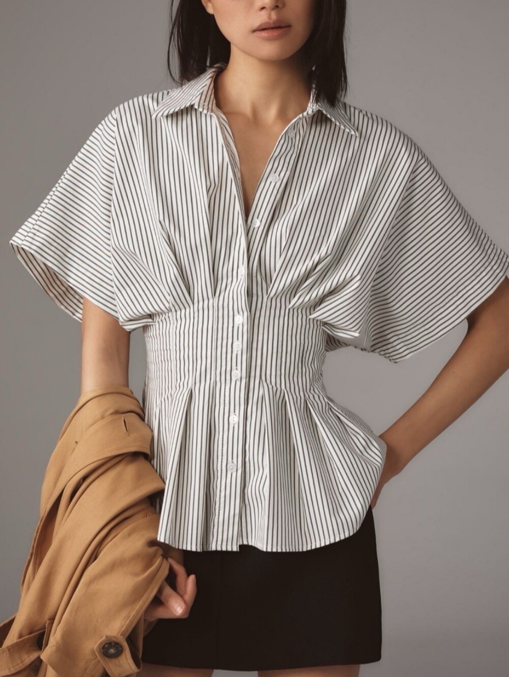 Anthropologie by Exquise The Tobie Pleated Blouse